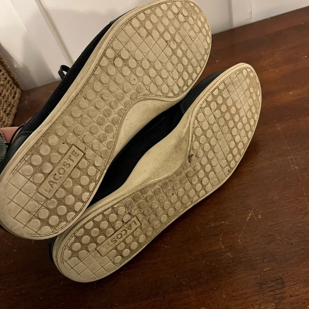 Lacoste Black Boat Shoes with Suede Finish